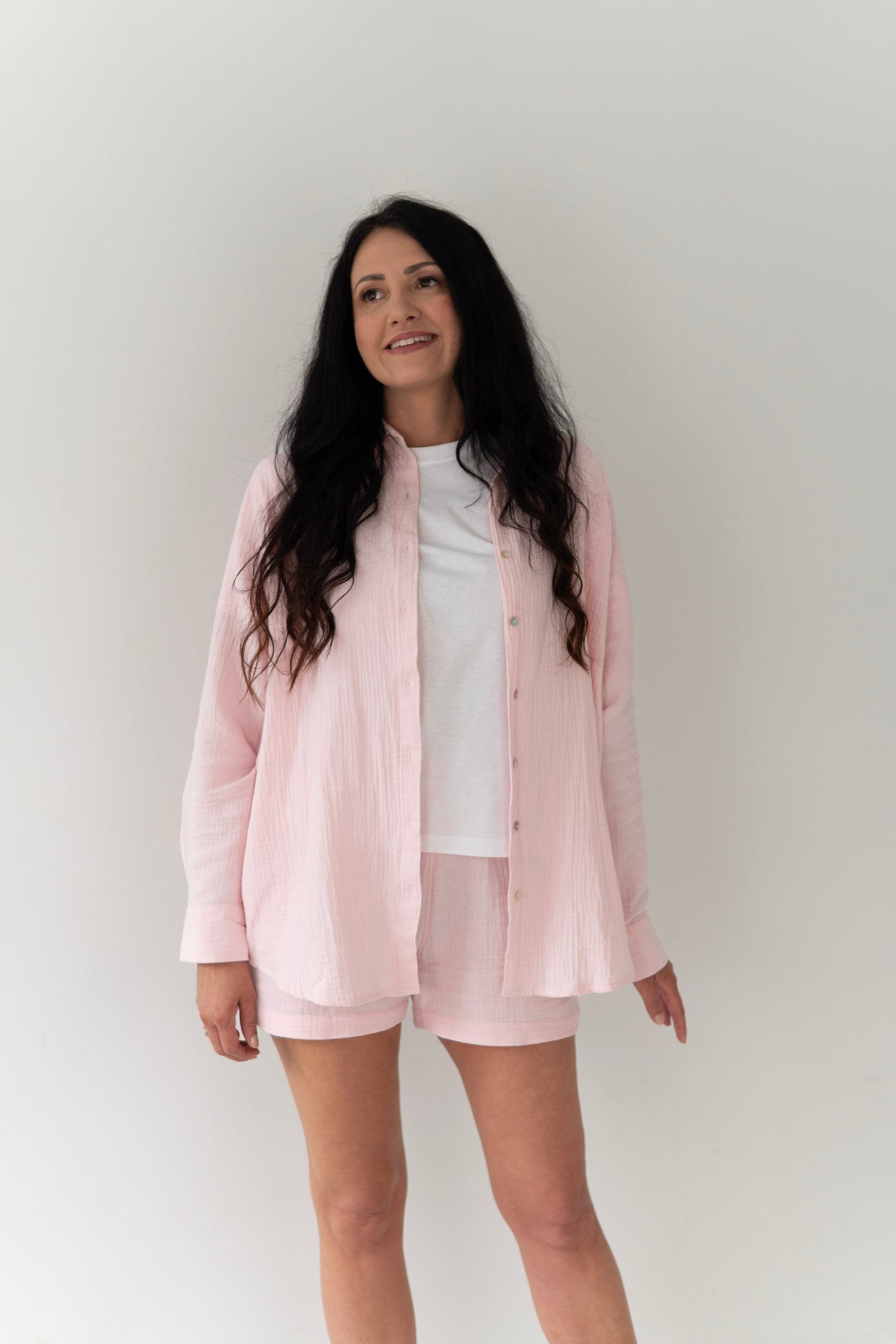 TULI PINK Muślinowe szorty dla kobiet